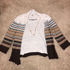 Long Sleeve Mock Cardigan Shirt